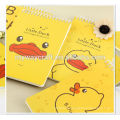 Little duck mini spiral soft cover notebook for school supply